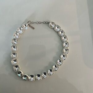 Elegant Silver Crystal Necklace
